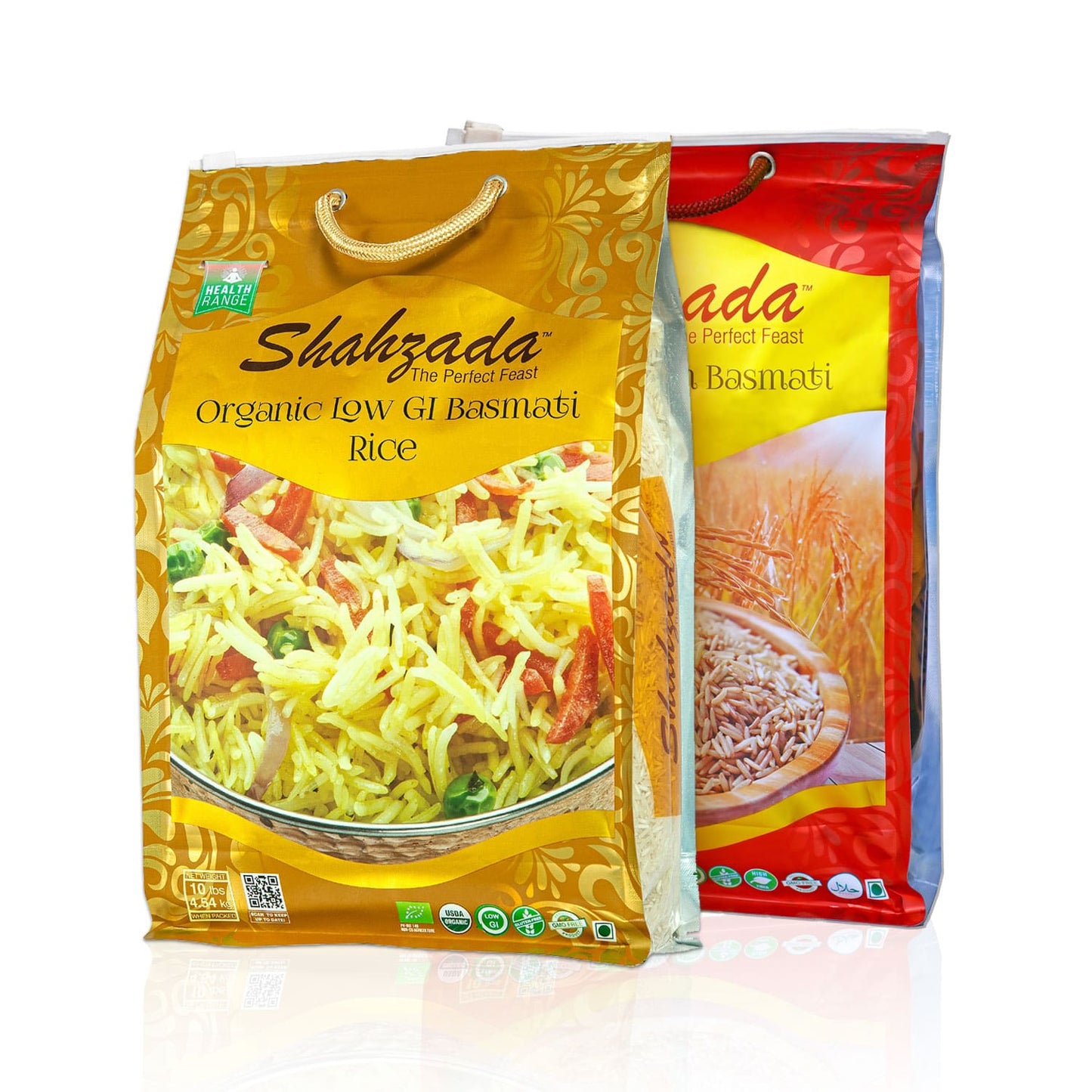 Health Range Bundle - 1 Organic Brown Basmati Rice 1 Organic Low Gl Basmati Rice
